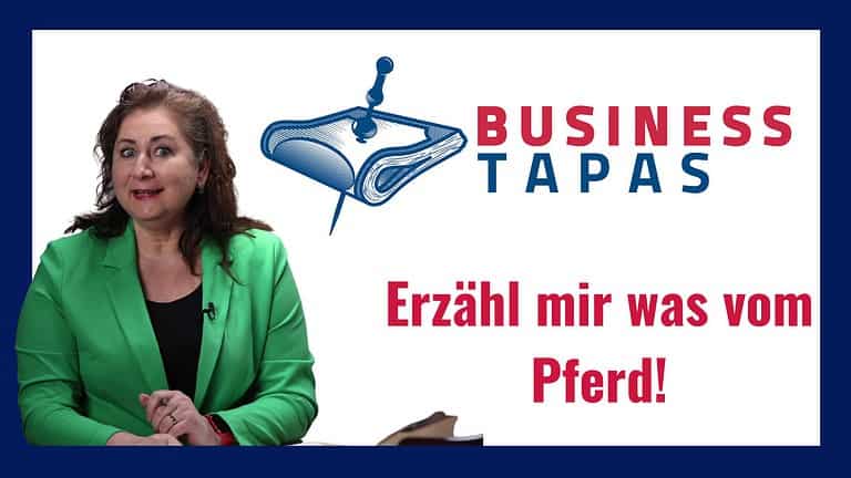 Startbild des Videos zum Thema Storytelling mit dem Logo der Business Tapas, dem Videotitel und Diana Walther.